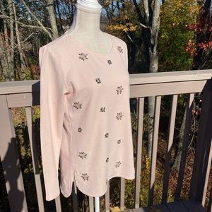 STYLE & CO. TOP WITH EMBELLISHMENTS